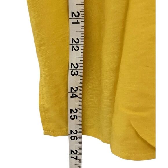 NWT WORTHINGTON Blouse Women’s XL Imperial Gold Yellow Short Sleeve V-Neck Top - Picture 6 of 11